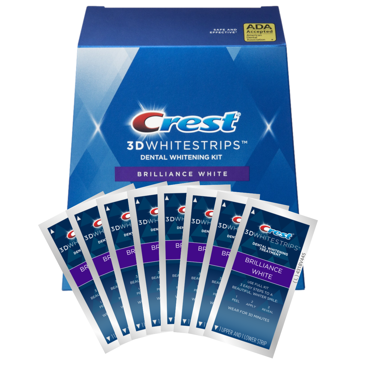 Tiras de Branqueamento Crest 3D Brilliance White 9 Levels Whiter Whitestrips
