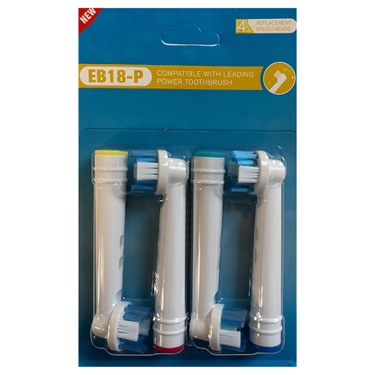 Conjunto de 8 Cabeças Compatíveis para Escovas Elétricas Braun Oral-B – EB58X/EB18-P