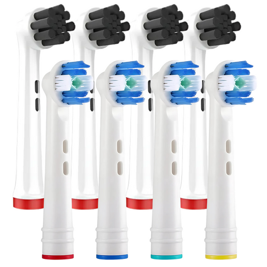 Conjunto de 8 Cabeças Compatíveis para Escovas Elétricas Braun Oral-B – EB58X/EB18-P