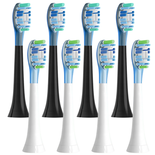 Sada 8 Kompatibilných Hlavíc Pre Zubné Kefky Philips Sonicare – YM9044 Black & White